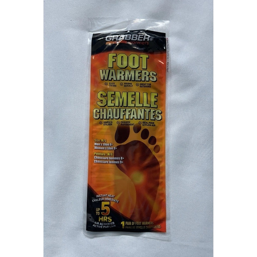 GRABBER FWMLES  Medium/Large 1  Pair Foot‎ Warmers